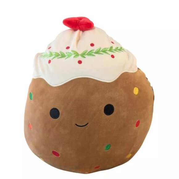 Other - Squishmallows 16" Maldon The fruit cake brown and white Christmas 2024 NWT